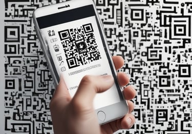 A laptop displaying a webpage with the text 'I design and develop experiences that make people's lives simple.' is placed on a wooden table. It is set in an outdoor seating area with white furniture and greenery in the background. The setting appears to be calm and conducive to work or relaxation.