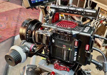 Red Raptor Vista Vision camera, ready to shoot some video production on retainer for a client.