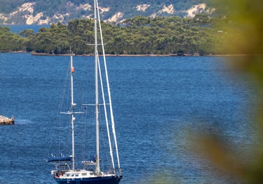 Win Shift at anchor Santa Cruz Islands Pacific