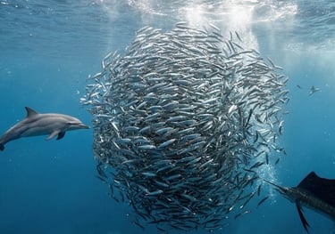Experience the sardine run from the deck of Wind Shift