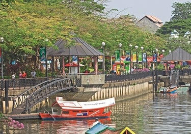 The waterfront in Kuching, Malaysia