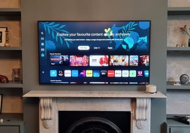 Professional TV wall mounting service in a London apartment by MountMyTV