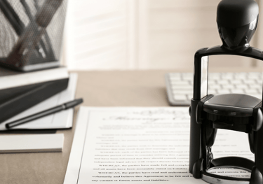 Notary stamp used for document authentication