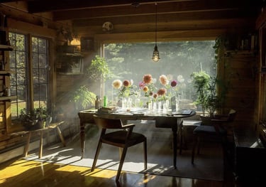 Cozy living room décor with neutral tones