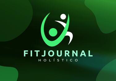 a green and white logo for a fitness journal