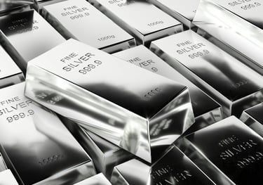 a bunch of silver bars