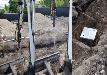 New construction pile installation
