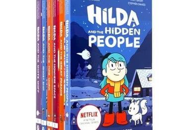 a series of HILDA,HARRY POTTER books with a cartoon character