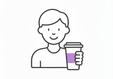 Illustration of happy gym member holding a protein shake — Suppbox improves member satisfaction