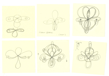 bocetos en lapiz sobre matrices