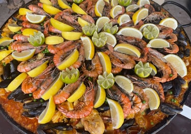 Paëlla fruits de mer et volaille