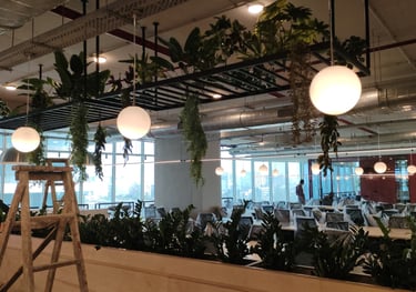 lighting fixtures in office 