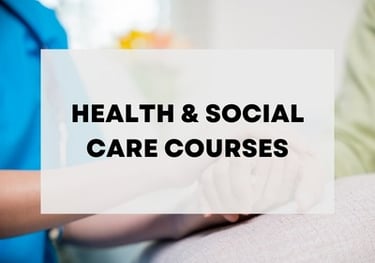 Banner for Health and Social Care Online Courses by 1664 Training Solutions