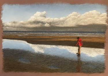 Tableau au pastel - Je marche sur l'eau