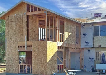 Two story ADU addition on home in Menifee, California.