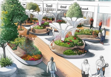 Public realm intersection architecture transforming Yonge and Sheppard into a pedestrian civic space