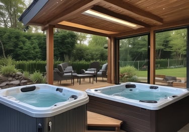 A curved facade covered in white latticework