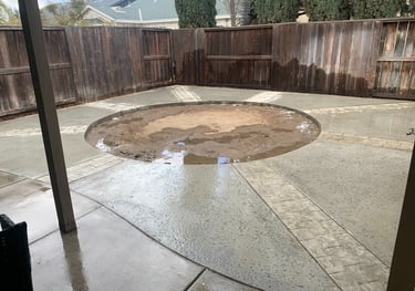 Salt finished concrete