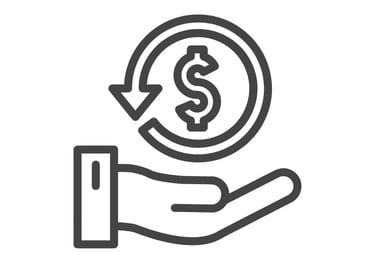 a hand holding a dollar sign with a dollar sign