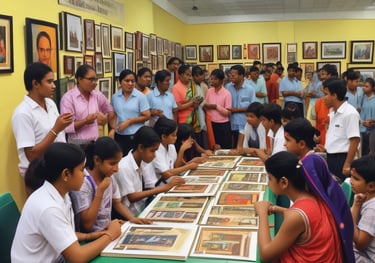 A curved facade covered in white latticework