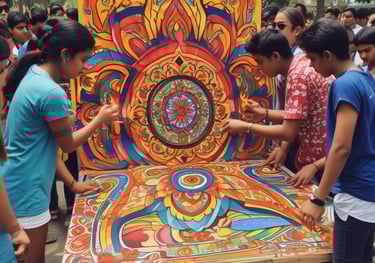 white and black abstract painting