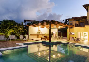 Espaço Gourmet Com churrasqueira, geladeira, estrutura completa