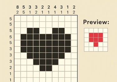 Nanogram Puzzle Heart Shape 
