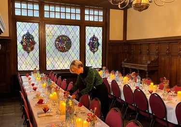 décoration de table pour un diner privé