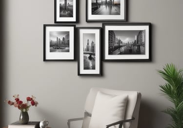 white and black abstract painting