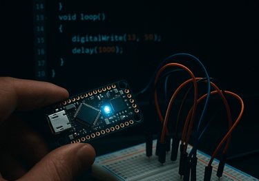 an esp32 being coded using ardiuno IDE ,which conected to a bread board via jumper wires