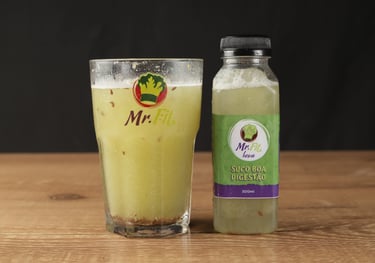 Suco Abacaxi, hortelã e linhaça