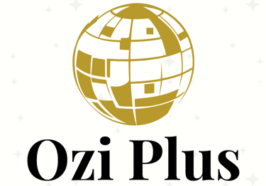 a logo for ozzi plus