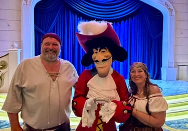 Disney Wish Cruise Ship, pirates, Hook