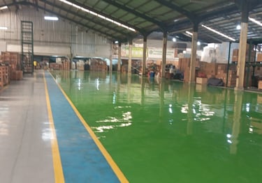 Pengerjaan Anti-Static Floor Epoxy oleh PT Bangun Konstruksi Hutama