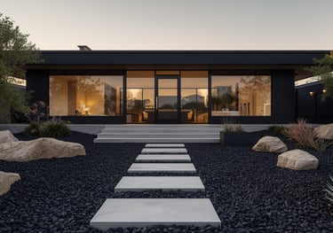 modern front yard minimalist