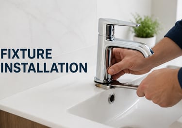 fixture installation, toilet installation, faucet installation