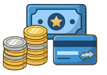 Icône représentant le paiement local en Dirhams (MAD) par virement ou chèque