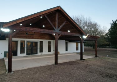 Modern Dark Wood Patio