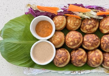 Gunta ponganalu savoury dumplings served fresh at Aroha Dosas