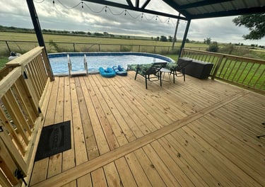Wood Deck with Pool