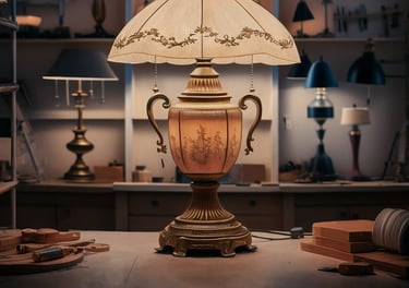 riparazione-lampadario-lumetto-paralume