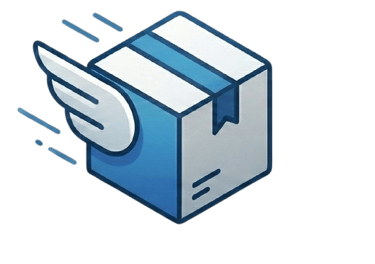 Icône de boîte ailée symbolisant la livraison rapide des clés de licence Adobe