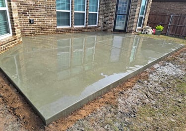 Wet Concrete Floor