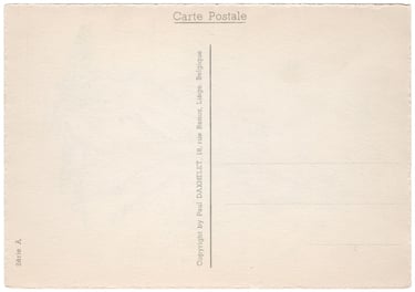 circa 1948 Paul Daxhelet Basketball (1936 Olympics) Postcard (Belgium) back