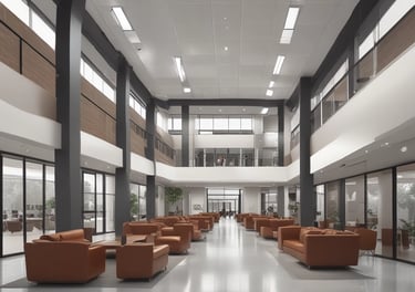 An office desk with neatly arranged financial documents and a calculator.