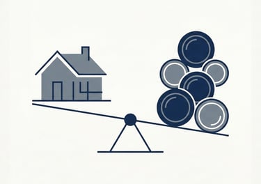 Ilustración sobre pagar de más por una vivienda