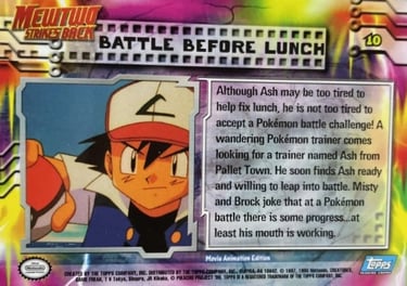 10 Battle Before Lunch Topps Pokémon The First Movie back