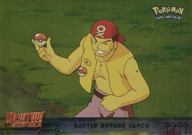 10 Battle Before Lunch Topps Pokémon The First Movie silver foil