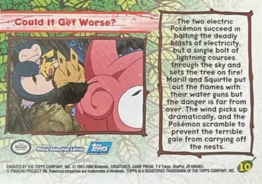 10 Could it Get Worse ? Topps Pokémon The Movie 2000 back