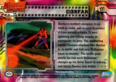 11 Donphan Topps Pokémon The First Movie back